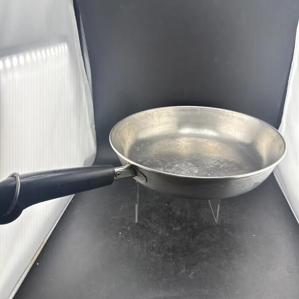 Vintage 1983 Revere Ware 10 In Skillet Fry Pan Stainless Steel Clinton ILL A83